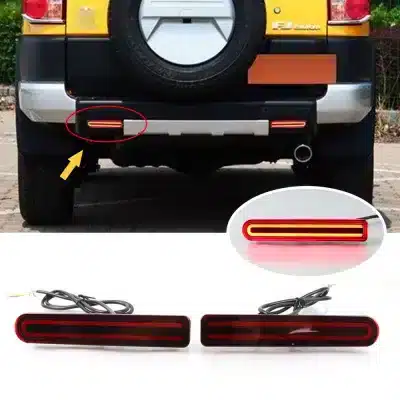 LED Rear Bumper Light Assembly with Start-up Scanning for 2007-2022 Toyota FJ Cruiser, Tail Brake Turn Signal Lamps LED Rear Bumper Light Assembly with Start-up Scanning for 2007-2022 Toyota FJ Cruiser, Tail Brake Turn Signal Lamps