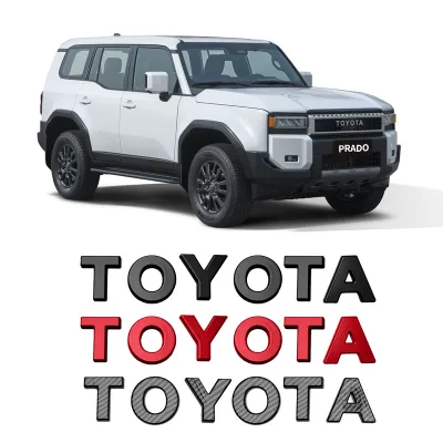 Matte Black Front Grille Letter Emblem Sticker for 2024 Toyota Prado LC250, ABS Exterior Decorative Badge Matte Black Front Grille Letter Emblem Sticker for 2024 Toyota Prado LC250, ABS Exterior Decorative Badge