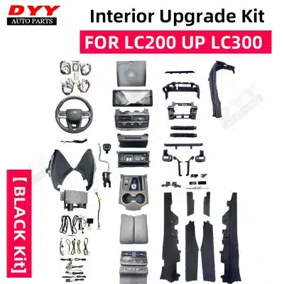 Interior Upgrade Conversion Kit LC200 to LC300 Style for 2008-2021 Toyota Land Cruiser, Middle East Edition Black Interior Upgrade Conversion Kit LC200 to LC300 Style for 2008-2021 Toyota Land Cruiser, Middle East Edition Black