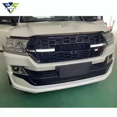 Front Bumper Grille with LED Side Lettering for 2016-2020 Toyota Land Cruiser LC200, Matte Black Finish Front Bumper Grille with LED Side Lettering for 2016-2020 Toyota Land Cruiser LC200, Matte Black Finish