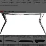Front Upper Grille Accent Trim for Lexus GX460, ABS Chrome/Black Decorative Frame, Model LS-020-004