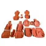 Full Set Seat Cover Upgrade Interior Retrofit for 2008-2015 Lexus LX570 to 2018-2021 Style, Wine Red PVF Leather