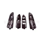 Window Glass Lift Switch Panel Bezel Trim for 1998-2002 Toyota Land Cruiser LC100, ABS Black
