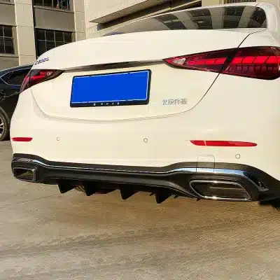 Rear Bumper Lip Spoiler Carbon Fiber Style Diffuser for 2022-2023 Mercedes-Benz C-Class C180L C200L C260L Rear Bumper Lip Spoiler Carbon Fiber Style Diffuser for 2022-2023 Mercedes-Benz C-Class C180L C200L C260L