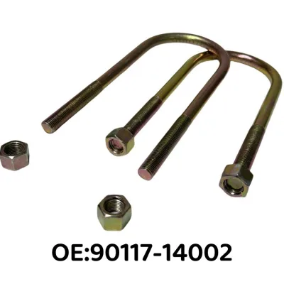 Rear Suspension Leaf Spring U-Bolt 90117-14002 for 2014-2015 Toyota Land Cruiser GRJ79 Rear Suspension Leaf Spring U-Bolt 90117-14002 for 2014-2015 Toyota Land Cruiser GRJ79