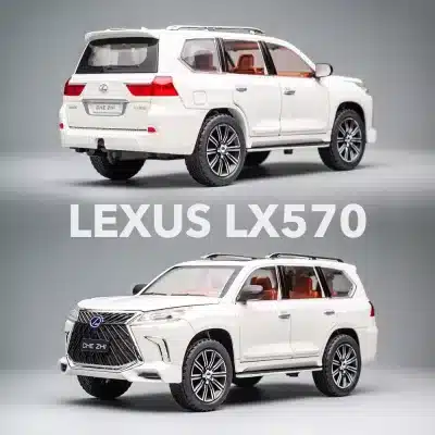 1:24 Scale Lexus LX570 Die-Cast Model Car, Metal Alloy SUV Collectible with Sound and Light Features 1:24 Scale Lexus LX570 Die-Cast Model Car, Metal Alloy SUV Collectible with Sound and Light Features