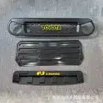 Off-Road Angry Style Front Grille and Hood Vent Trim for 2007-2022 Toyota FJ Cruiser, Army Green ABS
