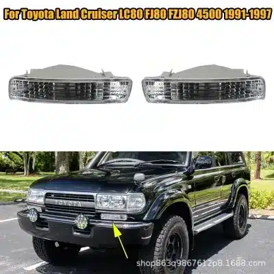 Front Right Passenger Side Corner Signal Light Assembly for Toyota Land Cruiser FJ80 FJ82, Replaces 81511-60381 Front Right Passenger Side Corner Signal Light Assembly for Toyota Land Cruiser FJ80 FJ82, Replaces 81511-60381