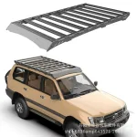 Heavy Duty Steel Roof Rack Rails Railing Carrier Replacement for 1997-2007 Toyota Land Cruiser LC100