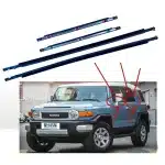 4PCS Exterior Window Door Weatherstrip Belt Seals Replacement for Toyota FJ Cruiser 2007-2014, Window Sweep Felt Outboard Seal