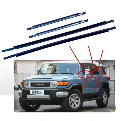 4PCS Exterior Window Door Weatherstrip Belt Seals Replacement for Toyota FJ Cruiser 2007-2014, Window Sweep Felt Outboard Seal