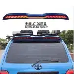 Rear Roof Wing Spoiler with Integrated LED Lights for 1998-2007 Toyota Land Cruiser LC100, ABS Material