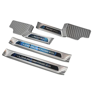 Stainless Steel Inner Door Sill Protector Guard Scuff Plate Set for 2024 Toyota Land Cruiser 250 LC250 FJ250, Black Finish Stainless Steel Inner Door Sill Protector Guard Scuff Plate Set for 2024 Toyota Land Cruiser 250 LC250 FJ250, Black Finish