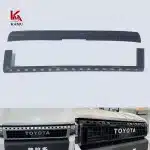 Front Grille Frame Trim Matte Black Stainless Steel Protection Guards for 2024 Toyota Prado FJ250, 2-Piece Set