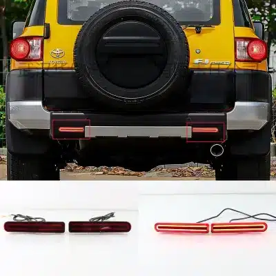 LED Rear Bumper Lights Smoked Lens for 2007-2022 Toyota FJ Cruiser, Driving Brake Tail Lamp Turn Signal LED Rear Bumper Lights Smoked Lens for 2007-2022 Toyota FJ Cruiser, Driving Brake Tail Lamp Turn Signal