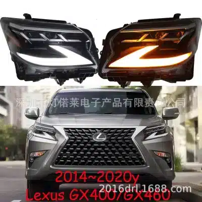 Full LED Headlight Assembly with Daytime Running Light for 2014-2020 Lexus GX400 GX460, 6500K White
