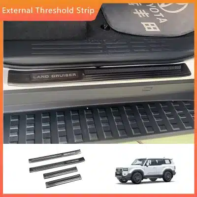 Stainless Steel Carbon Fiber Style Outer Door Sill Protector for 2024 Toyota Land Cruiser Prado LC250 Stainless Steel Carbon Fiber Style Outer Door Sill Protector for 2024 Toyota Land Cruiser Prado LC250