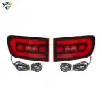 Rear Bumper Fog Light Reflector Red Lens for Toyota Land Cruiser Prado FJ120 2003-2009, 1 Pair