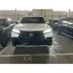 F-Sport Style Front Upper Grille Replacement for 2023 Lexus LX600 J310, ABS Plastic Black Finish