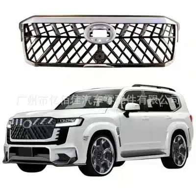 Front Radiator Grille TRD Style Black & Silver for 2022-2024 Toyota Land Cruiser LC300