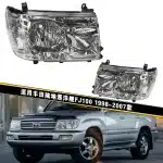 Right Passenger Side Headlight Housing Lamp Shell for 1998-2007 Toyota Land Cruiser FJ100, Xenon Version Support