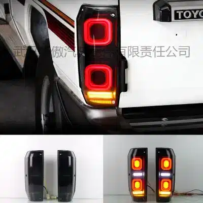 LED Taillight Assembly Pair for Toyota Land Cruiser LC71 LC76 LC78 LC79 1984-2024, Black Housing Rear Brake Lamps LED Taillight Assembly Pair for Toyota Land Cruiser LC71 LC76 LC78 LC79 1984-2024, Black Housing Rear Brake Lamps