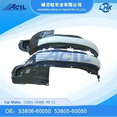 Front Driver & Passenger Side Fender Liner Splash Shield Set for 2009-2013 Lexus GX460, Replaces 53805-60050 53806-60050 Front Driver & Passenger Side Fender Liner Splash Shield Set for 2009-2013 Lexus GX460, Replaces 53805-60050 53806-60050
