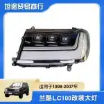 Headlight and Turn Signal Corner Light Assembly Set for 1998-2007 Toyota Land Cruiser LC100 FJ100, 12V 55W