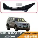 Hood Bug Deflector Sand and Gravel Guard for 2003-2009 Toyota Prado FJ120 LC120, Tinted Acrylic