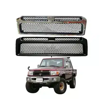 Front Bumper Radiator Grille Silver/Black for 2007-2023 Toyota Land Cruiser LC79 LC70 Series, ABS Plastic Front Bumper Radiator Grille Silver/Black for 2007-2023 Toyota Land Cruiser LC79 LC70 Series, ABS Plastic