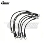 Extended Braided Stainless Steel Brake Hose Kit for Toyota Land Cruiser LC80 LC150, Front & Rear Set