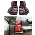LED Taillight Assembly for Toyota Land Cruiser Prado LC150 2018-2023, Sequential Turn Signals, Rear Stop Lamp Pair