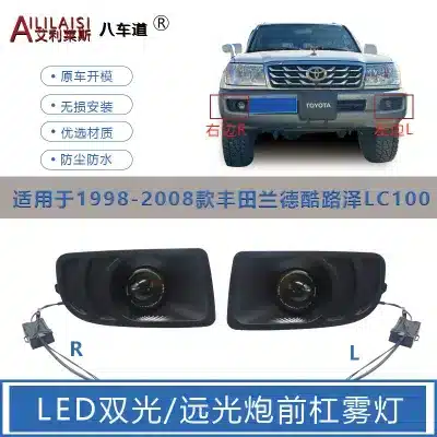 3.0 Inch LED Front Fog Light Assembly for 1998-2007 Toyota Land Cruiser LC100 4500 4700, 45W 12V Triple Color (White/Yellow/Lime) 3.0 Inch LED Front Fog Light Assembly for 1998-2007 Toyota Land Cruiser LC100 4500 4700, 45W 12V Triple Color (White/Yellow/Lime)