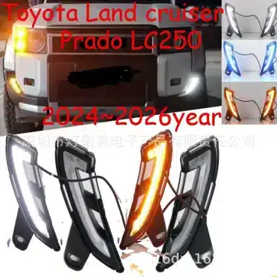 LED Daytime Running Lights for 2024-2025 Toyota Land Cruiser Prado LC250, Fog Lamp Assembly with Sequential Turn Signal and Night Blue Light LED Daytime Running Lights for 2024-2025 Toyota Land Cruiser Prado LC250, Fog Lamp Assembly with Sequential Turn Signal and Night Blue Light