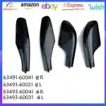 Roof Rack Rail End Cap Decorative Cover for 1998-2007 Toyota Land Cruiser LC100 4700 4500 & Lexus LX470, ABS Plastic