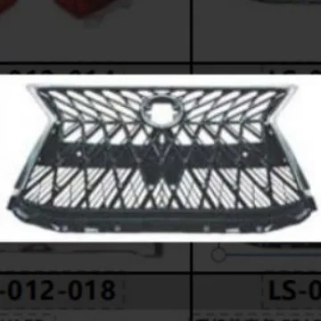 Front Bumper Upper Grille Replacement for Lexus LX570 2012-2015, Premium ABS Chrome/Black Mesh Front Bumper Upper Grille Replacement for Lexus LX570 2012-2015, Premium ABS Chrome/Black Mesh