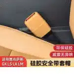 Silicone Seat Belt Buckle Protector Cover for Lexus GX550H LS350 LX LM Series, Sport Red, 1 Pair