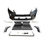 Fish Scale Style Front Bumper Body Kit Upgrade for 2018-2022 Toyota Land Cruiser Prado, LX570 Look Conversion Fascia, ABS Primer