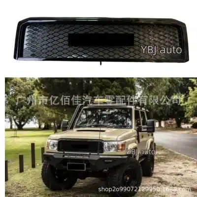 Front Radiator Grille Chrome Finish for Toyota Land Cruiser LC79 FJ79 LC76 2007-2021, PP Material Air Intake Mesh Front Radiator Grille Chrome Finish for Toyota Land Cruiser LC79 FJ79 LC76 2007-2021, PP Material Air Intake Mesh