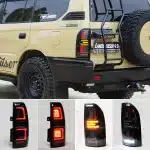 LED Rear Tail Light Assembly for 1996-2002 Toyota Land Cruiser Prado 90 FJ90 LC95, Brake Reverse Lamp L-Type Style