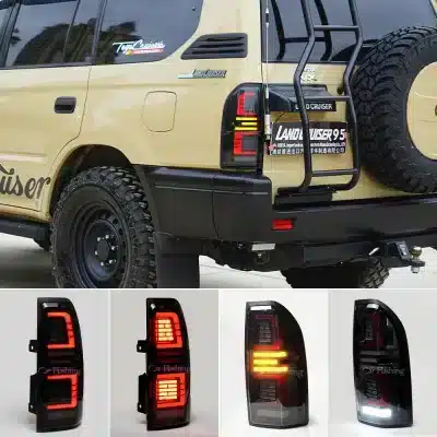 LED Rear Tail Light Assembly for 1996-2002 Toyota Land Cruiser Prado 90 FJ90 LC95, Brake Reverse Lamp L-Type Style LED Rear Tail Light Assembly for 1996-2002 Toyota Land Cruiser Prado 90 FJ90 LC95, Brake Reverse Lamp L-Type Style