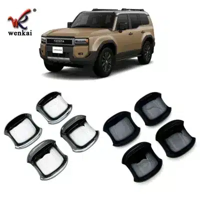 Carbon Fiber Style Outer Door Bowl Cover Trim for 2024 Toyota Land Cruiser Prado LC250, 4PCS ABS Exterior Protector Carbon Fiber Style Outer Door Bowl Cover Trim for 2024 Toyota Land Cruiser Prado LC250, 4PCS ABS Exterior Protector