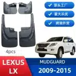 4Pcs Front and Rear Mud Flaps Splash Guards for 2009-2015 Lexus LX570 (No Side Skirts)