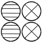 Front Headlight Guard Cover Protection Mesh Grille for 2007-2021 Toyota FJ Cruiser, Black Carbon Steel, 1 Pair