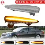 LED Dynamic Side Marker Turn Signal Lights for Lexus LS460 LX570 2007-2012 LS600hL IS F, Fender Repeater Lamps Clear Lens