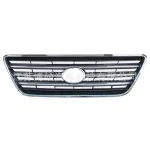 Front Upper Grille Radiator Mesh Chrome Trim Replacement for 2004-2009 Lexus GX470, ABS Plastic