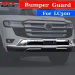 Front Bumper Trim Cover Assembly Silver Finish for 2022-2024 Toyota Land Cruiser LC300, Upgraded High-End Edition