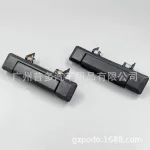 Exterior Door Handle Right Side for Toyota Land Cruiser 70 Series HZJ75 HZJ78 HZJ79 LC76 LC79, Chrome/Black Metal