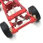 Metal Rear Axle Fixing Seat & Shock Absorber Mount Upgrade for MN Model 1/12 MN82 LC79 RC Crawler, Silver Alloy