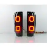 LED Rear Tail Light Assembly Smoked Defender Style for Toyota Land Cruiser LC71 LC76 LC78 LC79 1984-2024